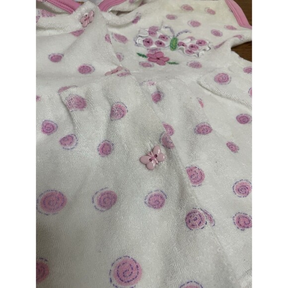 VTG Y2K Butterfly Terry Cloth Girls Swimsuit Baby Buns Beach Cover Up 12 Mo - Picture 4 of 10